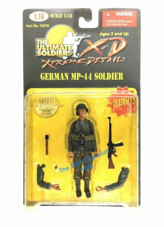 1:18 21st Century Toys Ultimate Soldier Wwii German Army Soldier W/ Mp44 Figure