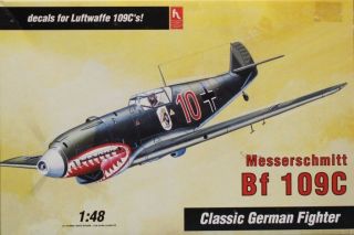 Hobby Craft 1:48 Messerschmitt Bf - 109 Bf109 C Classic German Fighter Hc1567u