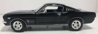 Johnny Lightning 1965 Ford Mustang Black 1:24 Scale Die Cast