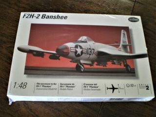 Mcdonnell F2h - 2 Banshee Military Jet 1/48 By Testors Prepaid In Usa
