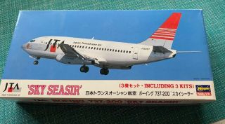 Japan Transocean Air Boeing 737 Hasegawa Scale 1:200 Model Aircraft 3 Kits In 1