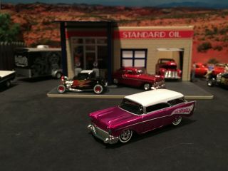 1:64 Hot Wheels Limited Edition 1957 57 Chevy Nomad Hot Rod Funny Car Pink