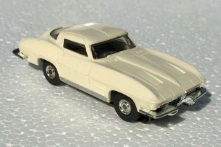 Nos White 1963 Chevrolet Corvette Sting Ray Coupe Ho Scale Aurora Slot Car 1356