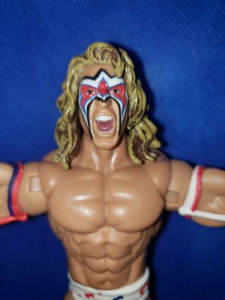 WWE Mattel Basic Ultimate Warrior Wrestling Action Figure WWF USA Attire 2