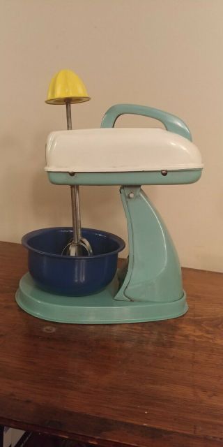 Vintage Alps Junior Mixer Tin Toy Battery Operated