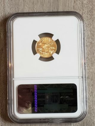 2010 Gold $5 American Eagle MS70 NGC Early Release,  Ser.  1212801 - 057 3