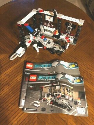 Lego Speed Champions 75911 Mclaren Mercedes Complete No Box Manuals & Figures
