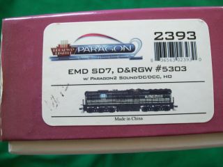 Broadway Limited Paragon HO D&RGW EMD SD - 7 with DCC w/Paragon2 Sound 5303 2