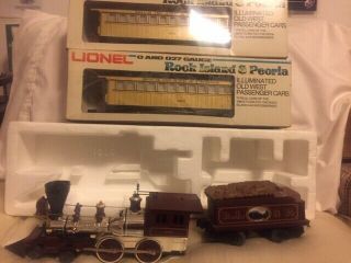 Lionel 6 - 8004 Rock Island And Peoria General Steam Engine & Tender & 2 Cars