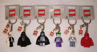 6 Lego Key Chains.  Star Wars And Dc Comics