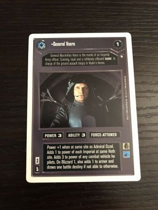 General Veers - Hoth (wb) - Star Wars Ccg Swccg Very Good