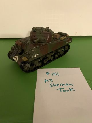 Built 1/35 Wwii Us Army M3 Sherman Tank Painted Detailed