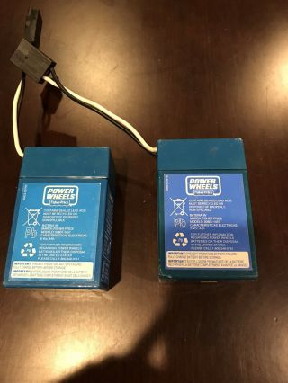 6 Volt Power Wheels Blue Toddler Battery Fisher Price 6v - Two (2) Piece