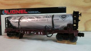 Lionel Train Lines Liquefied Petroleum Flat Car W/erie Gases Tank W/box 6 - 16348