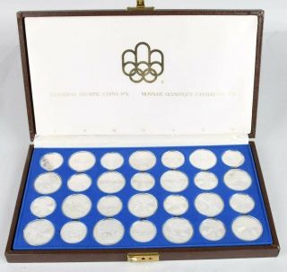 1976 Canadian Olympic Uncirculated Set - 28 Sterling Silver $5 & $10 Coins