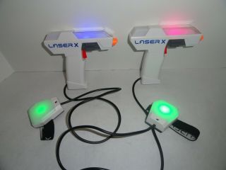 Laser X Real - Life Laser Gaming Experience - 2 Micro Blasters & Arm Receivers