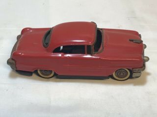 Early 1950s Japan Tin Toy Battery Operated Car Ford Sedan - Some Rust 2