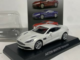 Aston Martin Vanquish White Metallic Kyosho 1:64 Die Cast