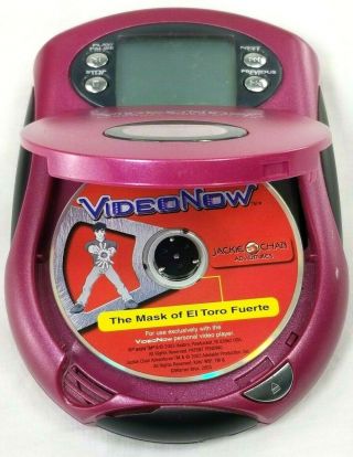 Videonow Personal Video Player With Jackie Chan Disc 2003 Pink Monochrome
