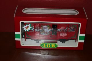 Lgb 4335s Christmas Box Car With Sound Lehmann - Gross - Bahn G Scale