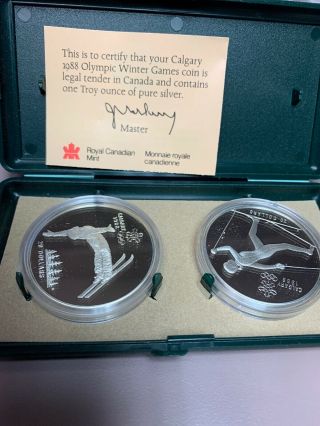 1988 Canadian Calgary Olympics Silver 2 - Coin Set 2