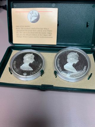 1988 Canadian Calgary Olympics Silver 2 - Coin Set 3