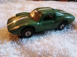 1966 - 70 Aurora 1376 Olive Green Porsche 904 906 T - Jet Ho Slot Car