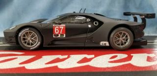 Carrera " No.  67 " Matte Black Ford Gt Race Car 1/32 Scale Slot Car 27584