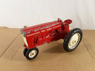 Vintage Tru Scale Tractor Toy - Red - International Harvester See Pictures