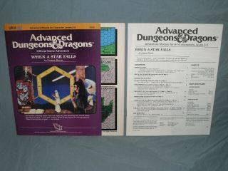 AD&D 1st Ed Adventure Module - UK4 WHEN A STAR FALLS (HARD TO FIND and EXC) 2