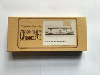 Gloor Craft Models Kit 100,  Santa Fe 50’ Wood Refer Boxcar Kit,  N Scale,  Started
