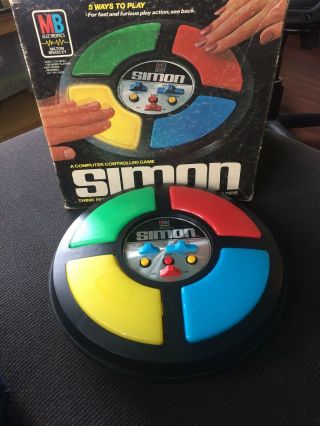 1978 Simon Electronic Memory Game Milton Bradley Box 4850