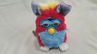 Vintage 1999 Furby 70 - 800 Teal Yellow Pinkish,  Teal Eyes w/ Tags 2