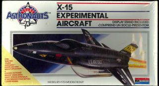 1987 Monogram Models 1/72 X - 15 Experimental Aircraft With Poster