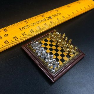 1/6 Scale Diy Scene Accessories Chess Model Toy Metal Set Fit 12 " Action Figure