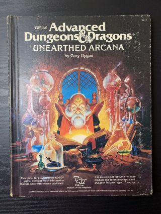 Advanced Dungeons & Dragons Unearthed Arcana 1st Edition