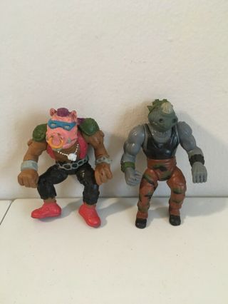Playmates 1988 Tmnt Teenage Mutant Ninja Turtles Bebop & Rocksteady Figures