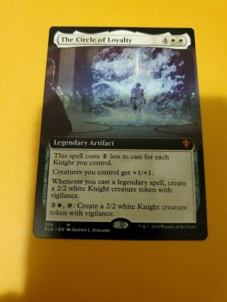 Mtg Throne Of Eldraine The Circle Of Loyalty Extended Art Nm X1 Mythic