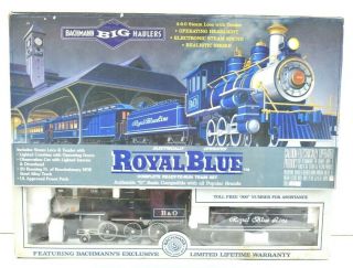 Bachmann Big Haulers Royal Blue G Scale Train Set W/ 4 - 6 - 0 Locomotive Item 90016