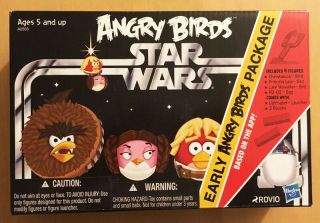 Angry Birds Star Wars " Early Bird " Package Luke Leia R2 Chewbacca