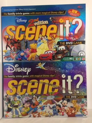 Disney Scene It 1st & 2nd Edition | Dvd Board Game | Complete |