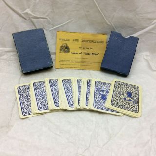 Vintage C1930s Card Game A Gold Mine Complete Fenton Michigan