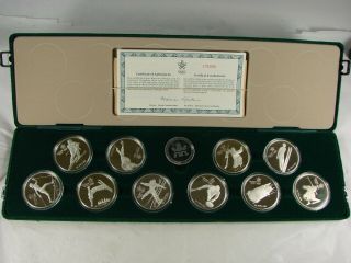 Royal Canadian 1988 Calgary Winter Olympics Silver Coin Set Case Proof