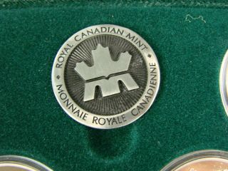 Royal Canadian 1988 Calgary Winter Olympics Silver Coin Set Case Proof 2