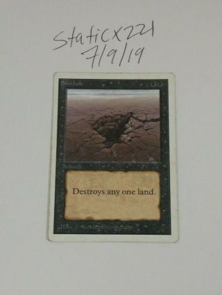 1x Sinkhole Unlimited Edition Mtg Magic The Gathering Old School