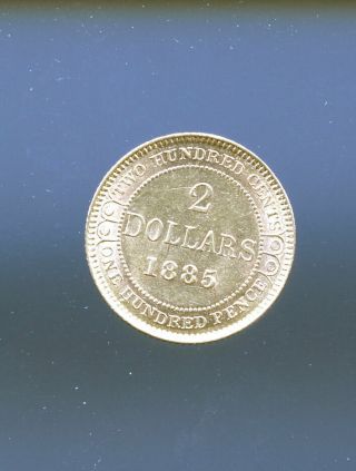1885 Newfoundland $2 Gold Ms62 Cp300