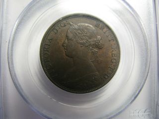 1864 PCGS AU58 1 cent Nova Scotia NS one penny large 2