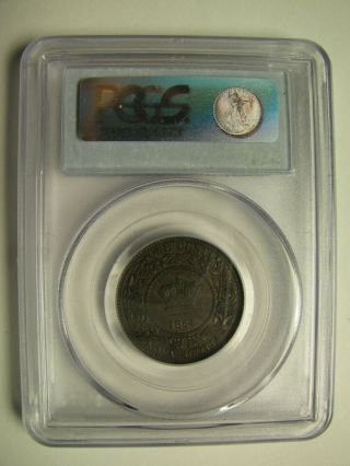 1864 PCGS AU58 1 cent Nova Scotia NS one penny large 3