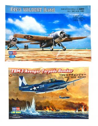 2 Off 1/48 Scale Hobby Boss Plastic Model Modern Aircraft Kits