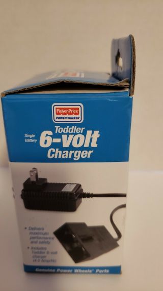 Fisher Price Power Wheels Toddler 6 Volt Vehicle Battery Charger Blue Box 3